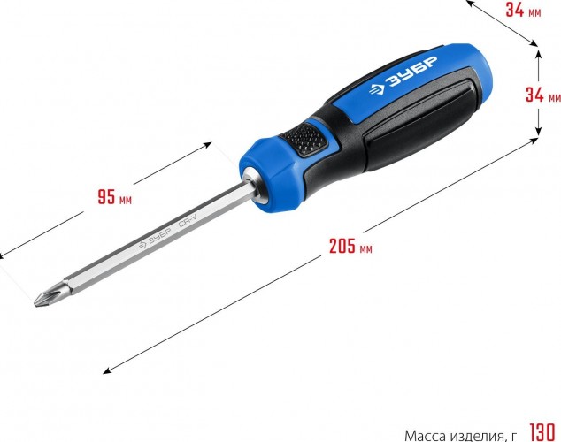 Отвертка ЗУБР Профессионал переставная sl6 / ph2 25029 - изображение 3