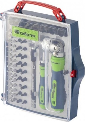 Отвертки реверсивные СИБРТЕХ с набором бит и торцевых головок, 61 предмет 13363 - изображение 3
