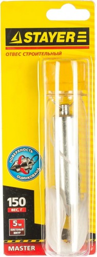 Отвес STAYER MASTER строительный со шнуром, 150г 0635-15_z01