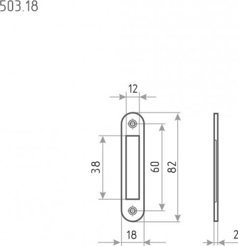 Ответная планка НОРА-М 503.18 "Хром" 8571 - изображение 3