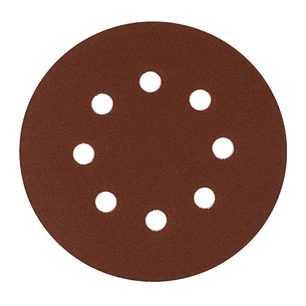 Круг абразивный на ворсовой подложке под липучку, перфорированный, P 150, 125 мм, 5 шт Сибртех - изображение 2