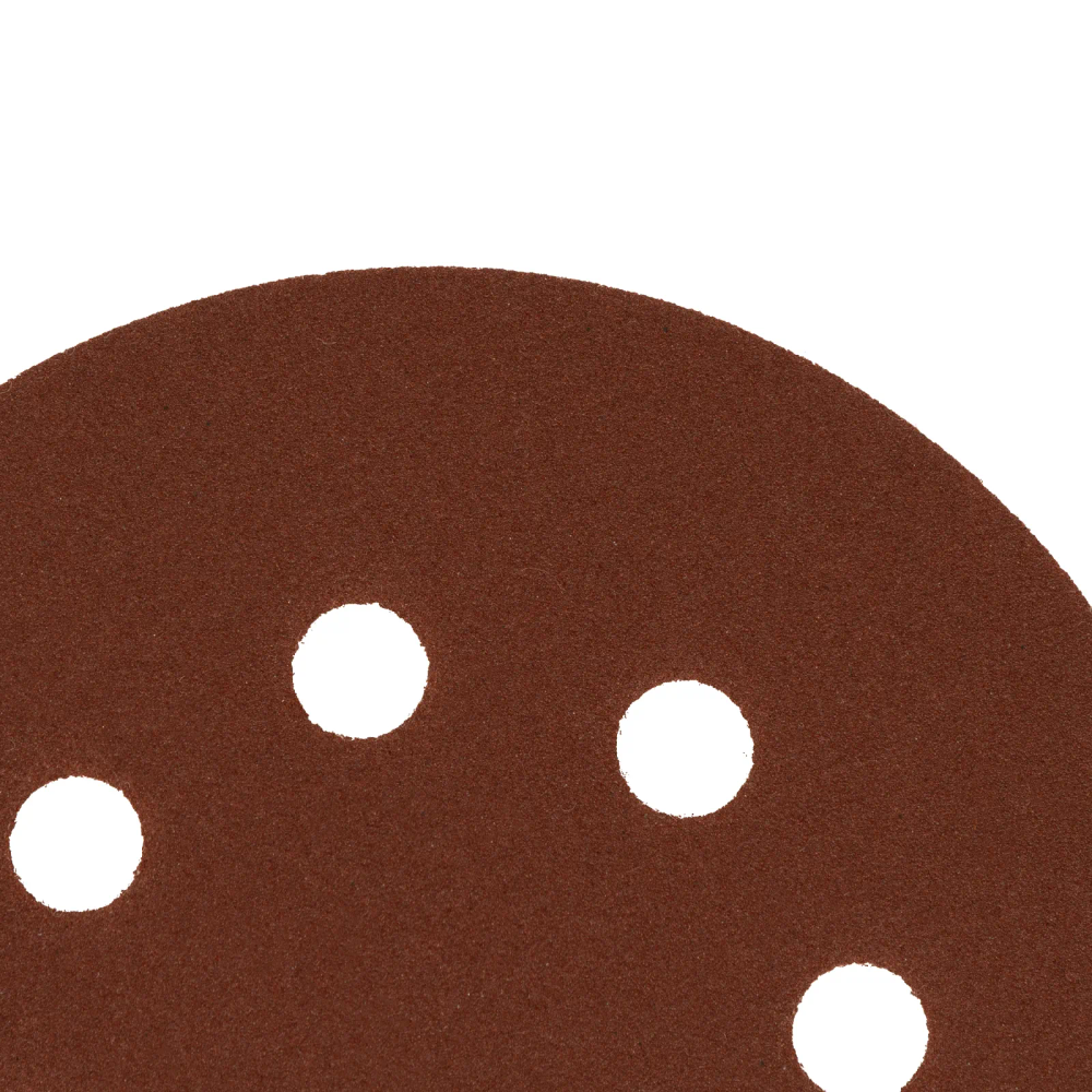 Круг абразивный на ворсовой подложке под липучку, перфорированный, P 150, 125 мм, 5 шт Сибртех - изображение 4