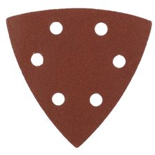 Треугольник абразивный под липучку, перфорированный, P 180, 93 мм, 5 шт Matrix на ворсовой подложке - изображение 2