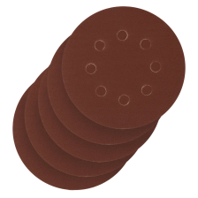 Круг абразивный на ворсовой подложке под липучку, перфорированный, P 220, 125 мм, 5 шт Сибртех - изображение 7