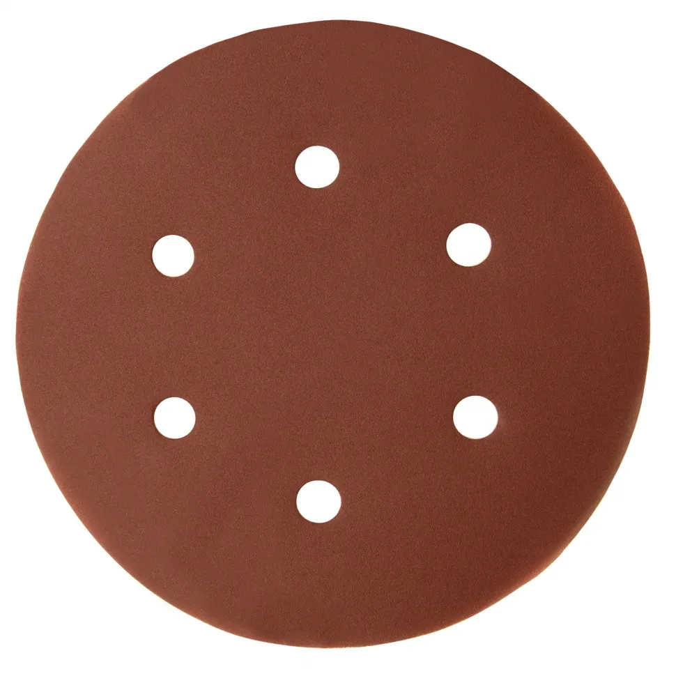 Круг абразивный на ворсовой подложке под липучку, перфорированный, P 220, 150 мм, 5 шт Matrix