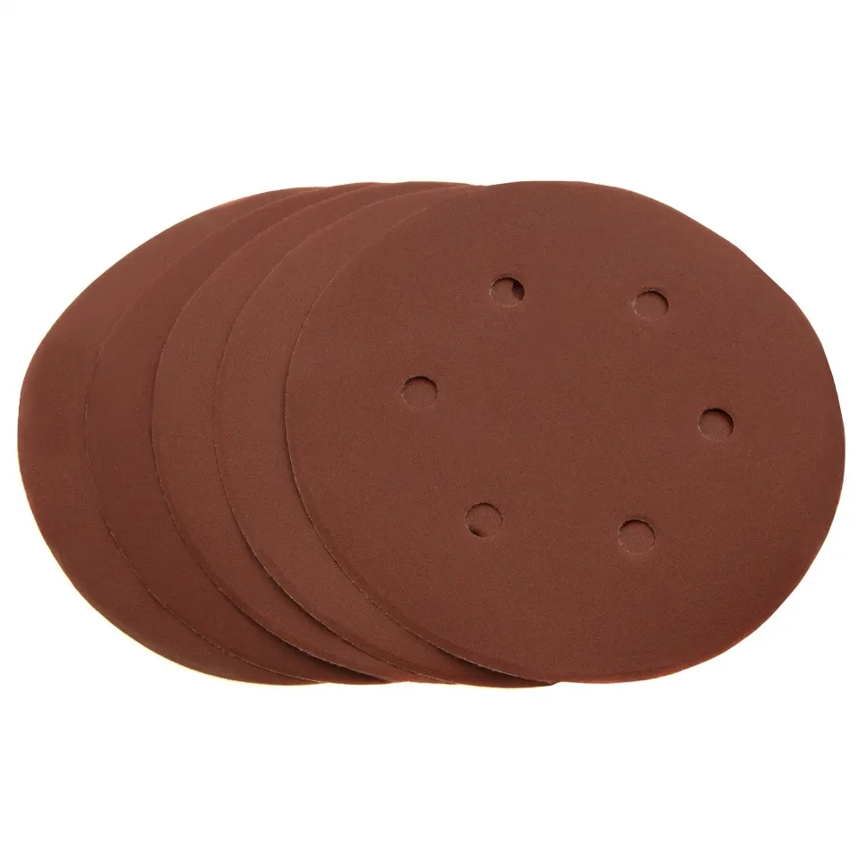 Круг абразивный на ворсовой подложке под липучку, перфорированный, P 220, 150 мм, 5 шт Matrix - изображение 4