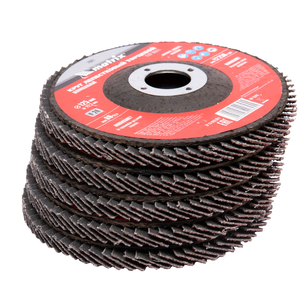 Круг лепестковый торцевой, P 24, 125х22.2 мм Matrix - изображение 4