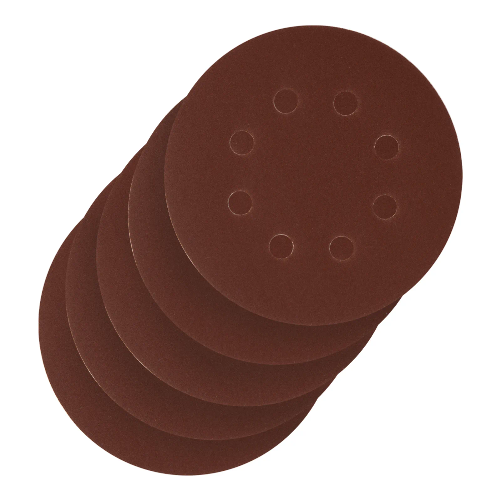 Круг абразивный на ворсовой подложке под липучку, перфорированный, P 280, 125 мм, 5 шт Сибртех