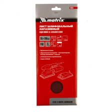 Шлифлист на бумажной основе, P 40, 115х280 мм, 5 шт, водостойкий Matrix - изображение 7