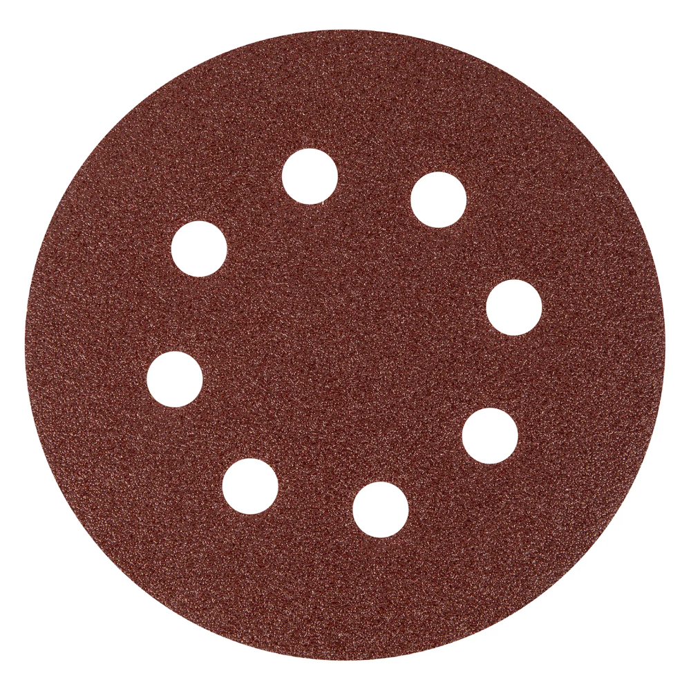 Круг абразивный на ворсовой подложке под липучку, перфорированный, P 60, 125 мм, 5 шт Matrix