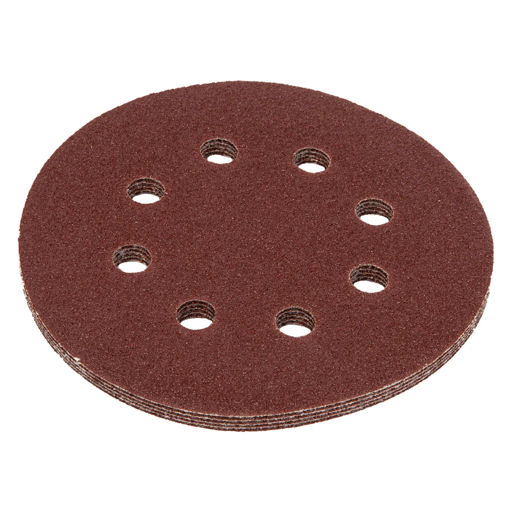 Круг абразивный на ворсовой подложке под липучку, перфорированный, P 60, 125 мм, 5 шт Matrix - изображение 3