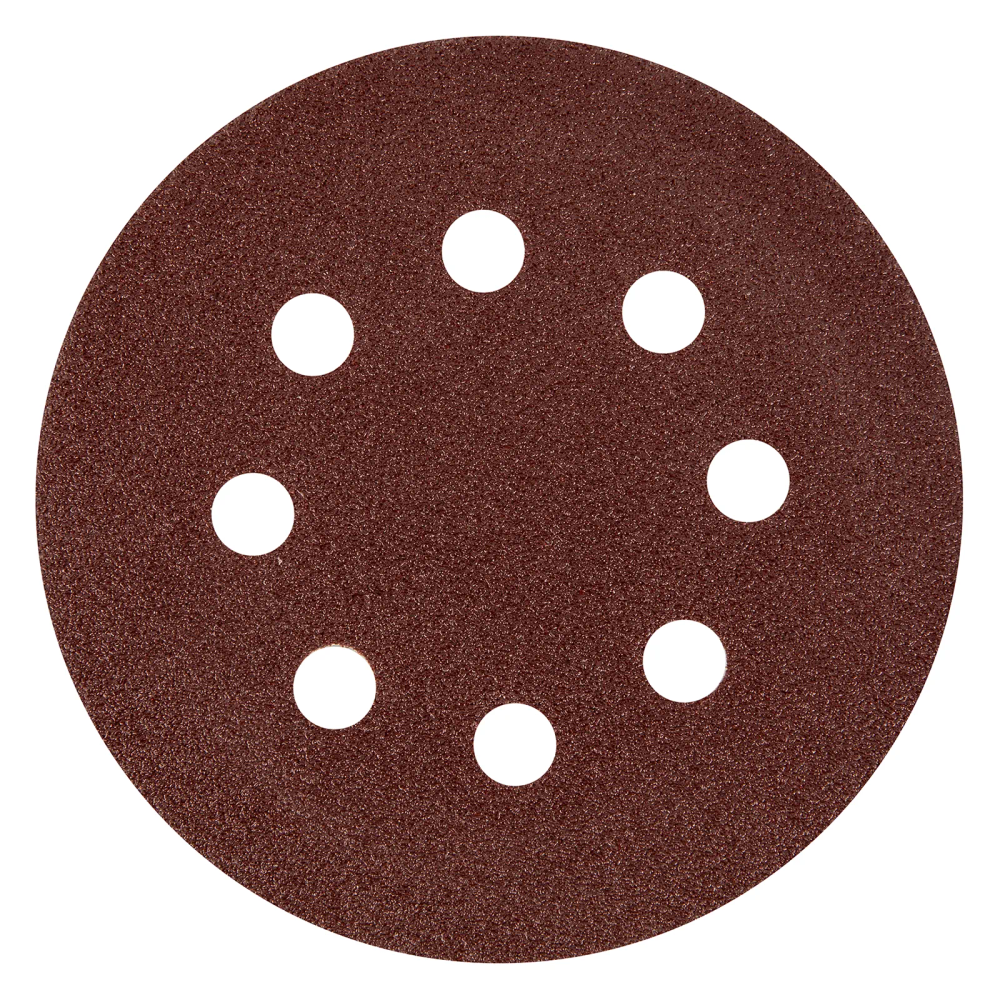Круг абразивный на ворсовой подложке под липучку, перфорированный, P 80, 125 мм, 5 шт Matrix