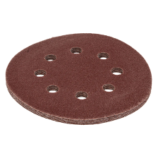 Круг абразивный на ворсовой подложке под липучку, перфорированный, P 80, 125 мм, 5 шт Matrix - изображение 8