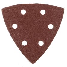 Треугольник абразивный под липучку, перфорированный, P 80, 93 мм, 5 шт Matrix на ворсовой подложке - изображение 2