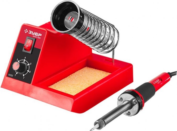 Паяльная станция аналоговая ЗУБР МАСТЕР 48 Вт 55332 55332