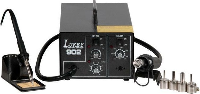 Паяльная станция LUKEY 902 фен + антистатический паяльник 12-0045-4 - изображение 2