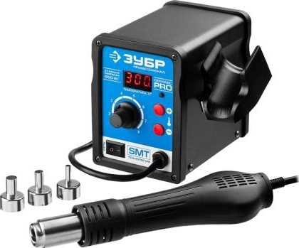 Паяльная станция цифровая ЗУБР ПРОФИ 650 Вт 55350 термовоздушная 55350