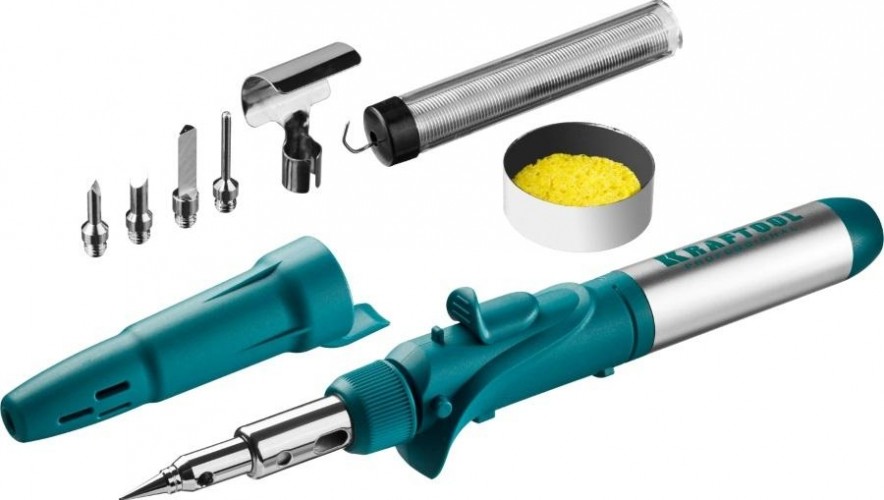 Паяльник газовый KRAFTOOL "PRO" набор 3 в 1, пьезоподжиг 55503-H10 55503-H10 - изображение 5