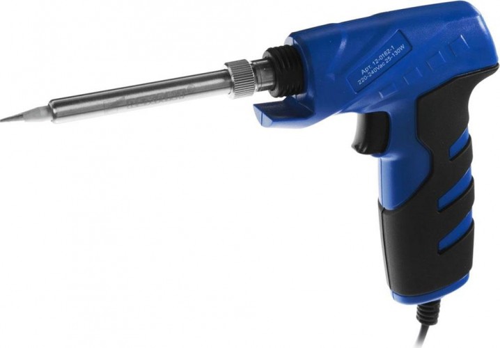 Паяльник-пистолет с керамическим нагревателем REXANT ПРОФИ 25-130 Вт двухрежимный 12-0162-1 12-0162-1