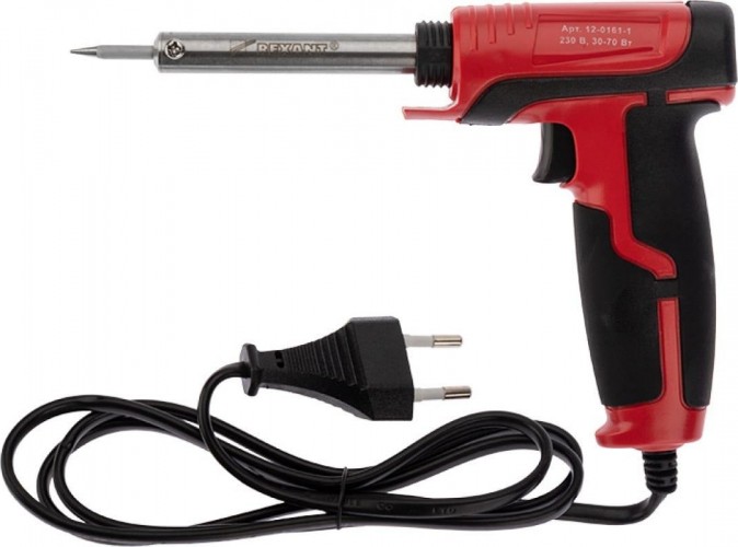 Паяльник REXANT П0161-1 двухрежимный, серия профи, 30/70вт, 230в, блистер 12-0161-1