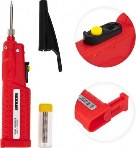 Паяльник REXANT П0181 с керам. нагревателем, серия мини, 8вт, 4,5в, пита 12-0181 - изображение 5