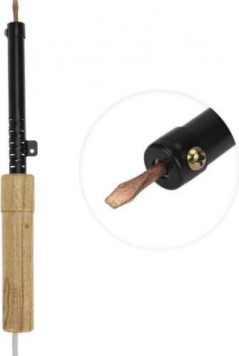 Паяльник REXANT П0240 с деревянной ручкой, серия эпсн, 40вт, 230в, пакет 12-0240 - изображение 3