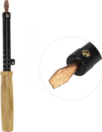 Паяльник REXANT П0280 с деревянной ручкой, серия эпсн, 80вт, 230в, пакет 12-0280 - изображение 2