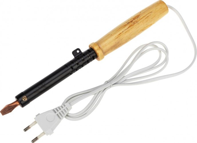 Паяльник REXANT П0280 с деревянной ручкой, серия эпсн, 80вт, 230в, пакет 12-0280