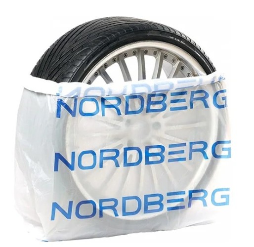Пакеты для шин NORDBERG NTSB1118W 110х110 см 18 мкм белый с логотипом (100 шт.) ЦБ-00007034 - изображение 3