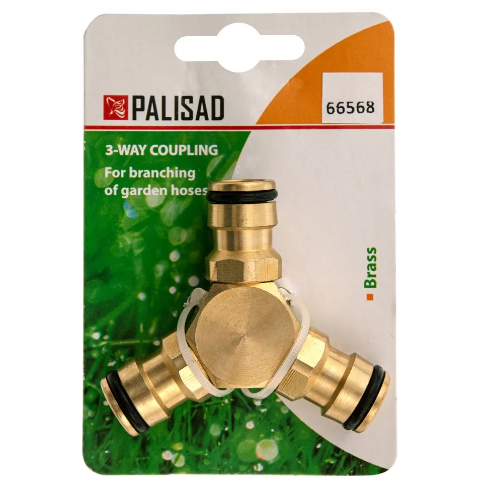 Тройник для разветвления или соединения, штуцерный, латунный Palisad - изображение 3