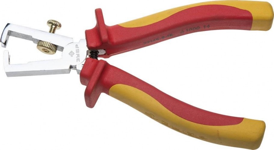 Пассатижи диэлектрические ЗУБР "ПРОФИЭЛЕКТРИК" для зачистки проводов 160 мм 22145-9-16 22145-9-16