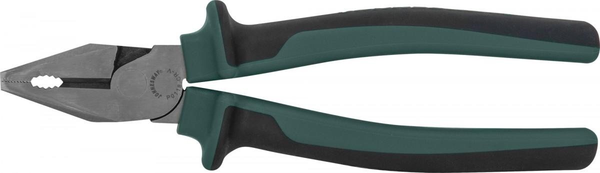 Пассатижи с увеличенными рычагами JONNESWAY P0117 двухкомпонентными рукоятками, 180 мм 049392