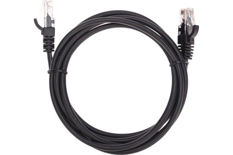 Патч-корд REXANT 02-0102-105 U/UTP, CAT 5e, RJ45-RJ45, 26AWG, LSZH, черный 1,5м