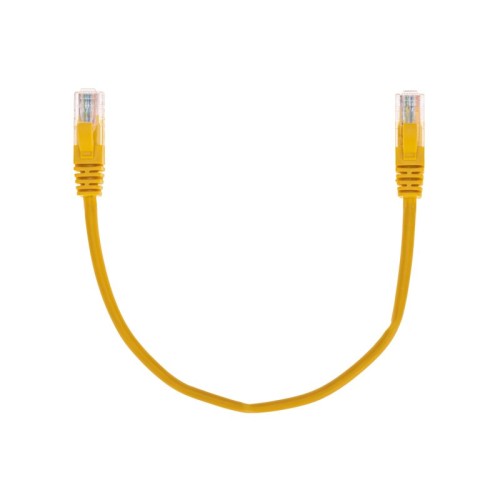 Патч-корд REXANT 02-0105-03 U/UTP, CAT 5e, RJ45-RJ45, 26AWG, LSZH, желтый 0,3м