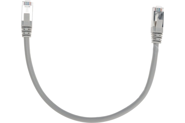 Патч-корд REXANT 02-0210-03 F/UTP, CAT 6, RJ45-RJ45, 26AWG, LSZH, серый 0,3м