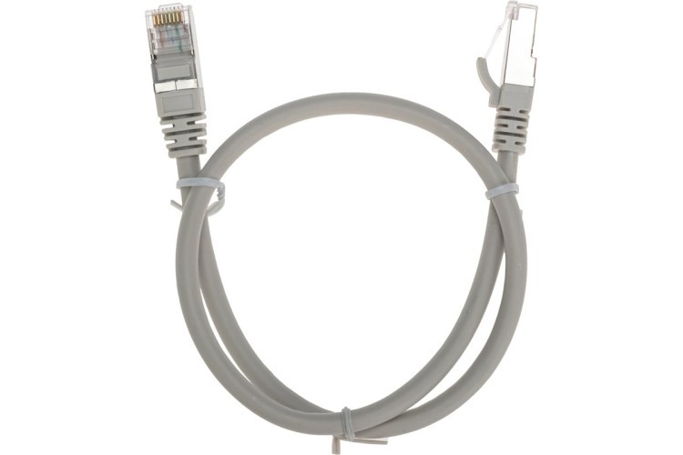 Патч-корд REXANT 02-0210-05 F/UTP, CAT 6, RJ45-RJ45, 26AWG, LSZH, серый 0,5м