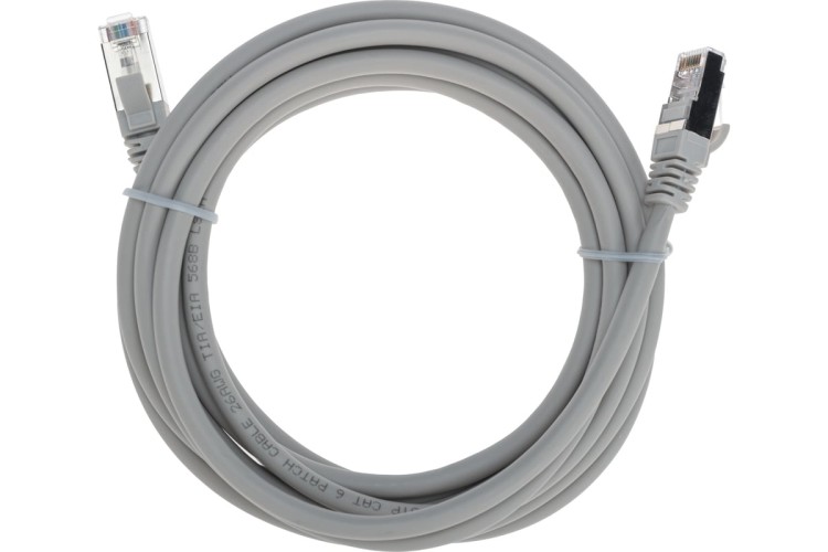 Патч-корд REXANT 02-0210-3 F/UTP, CAT 6, RJ45-RJ45, 26AWG, LSZH, серый 3м