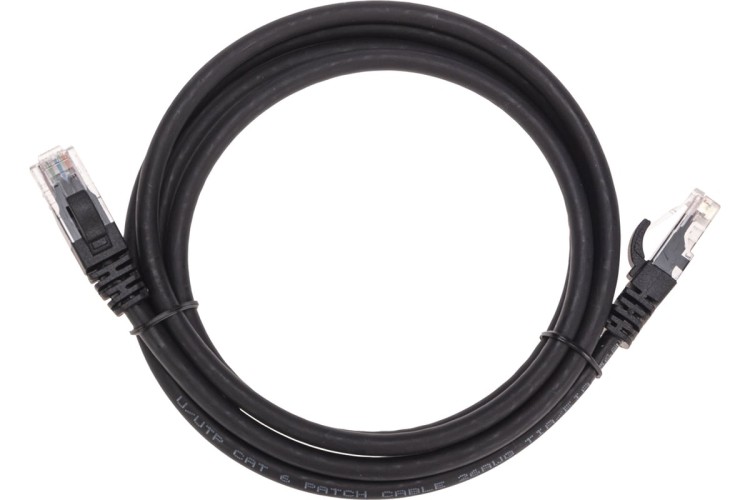 Патч-корд REXANT 02-0292-105 U/UTP, CAT 6, RJ45-RJ45, 26AWG, LSZH, черный 1,5м