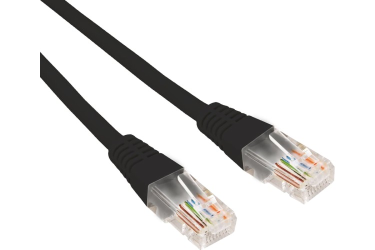 Патч-корд REXANT 02-0292-3 U/UTP, CAT 6, RJ45-RJ45, 26AWG, LSZH, черный 3м
