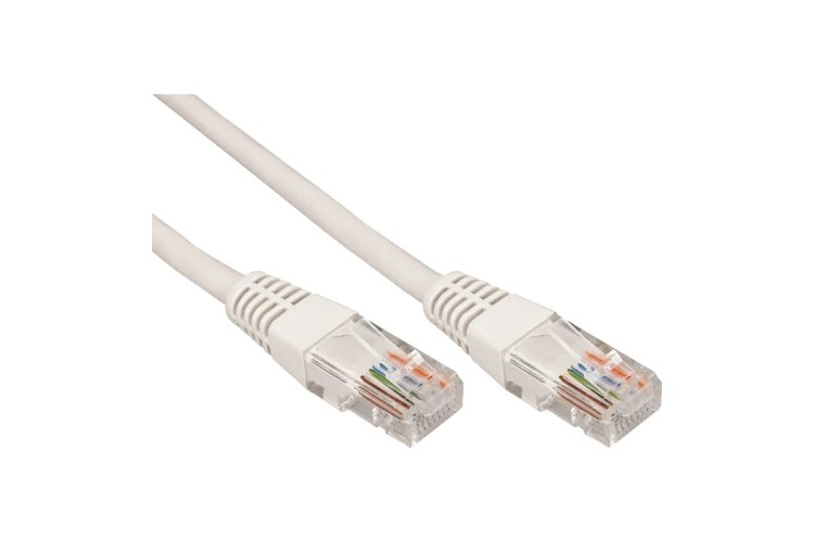 Пaтч-корд REXANT 18-1001 U/UTP, CAT 5e, RJ45-RJ45, PVC серый, 0,5м