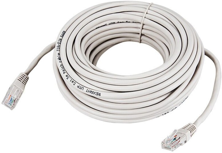 Пaтч-корд REXANT 18-1010 U/UTP, CAT 5e, RJ45-RJ45, PVC серый, 15м - изображение 2