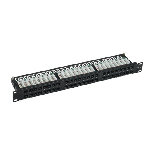 Патч-панель REXANT 02-0033 высокой плотности 19", 1U, 48 портов, RJ45, CAT 5e