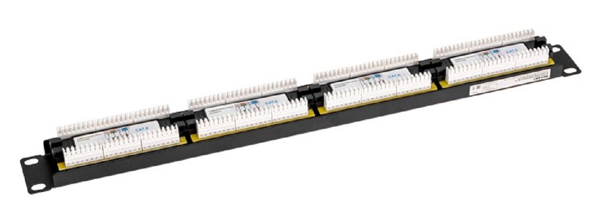 Патч-панель REXANT 02-0234 19", 1U, 24 порта RJ-45, CAT 6, UTP