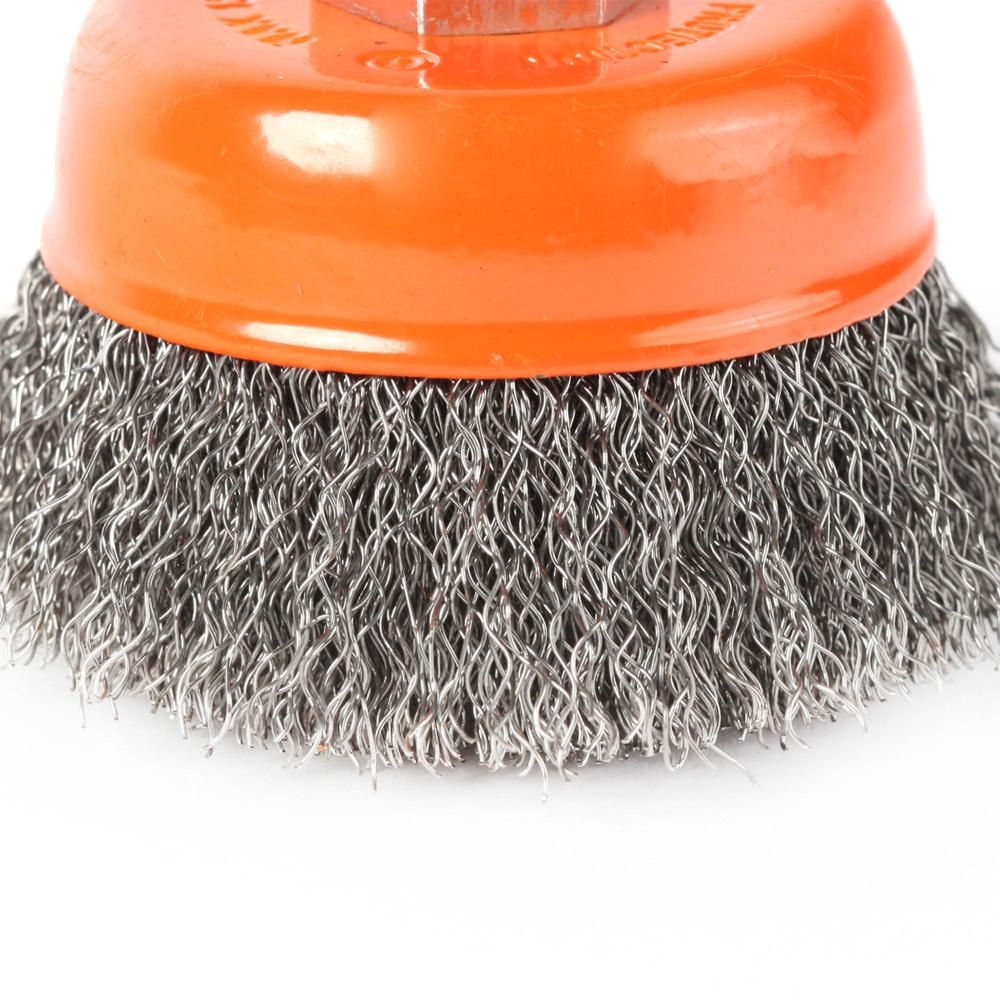 Щетка PATRIOT чашеобразная, 100 мм, ХМ14, гофрированная проволока, жесткая, металлическая - изображение 2