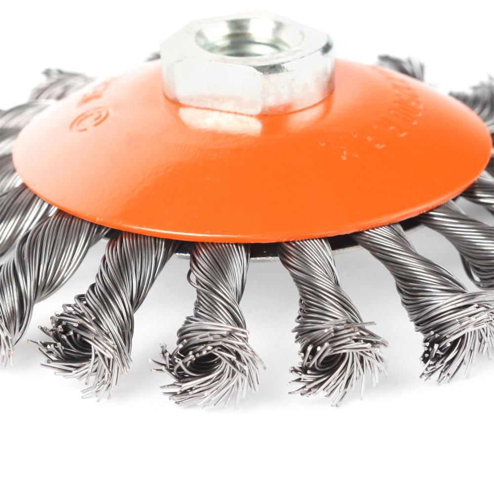 Щетка PATRIOT тарельчатая, 115 мм, ХМ14, витая проволока, металлическая - изображение 2