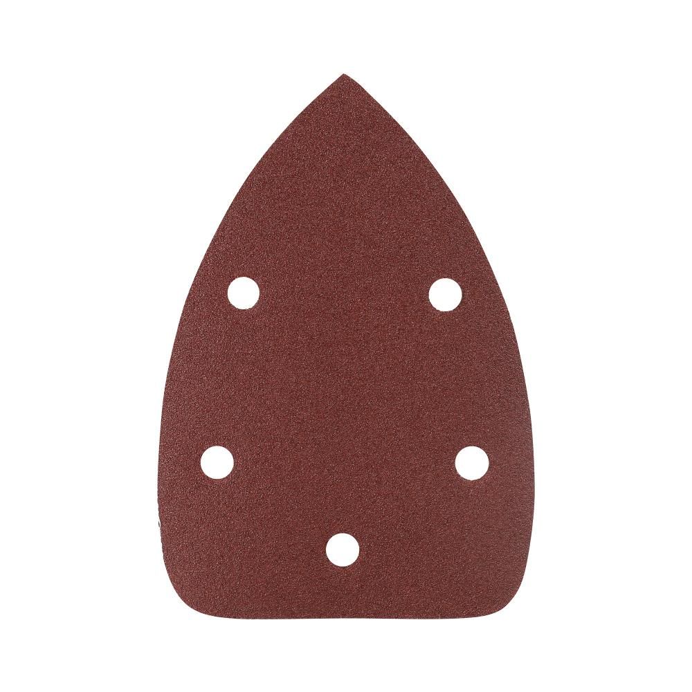 Треугольник шлифовальный PATRIOT на липучке, 140х140х80мм, Р100, 5 отверстий, 5 шт