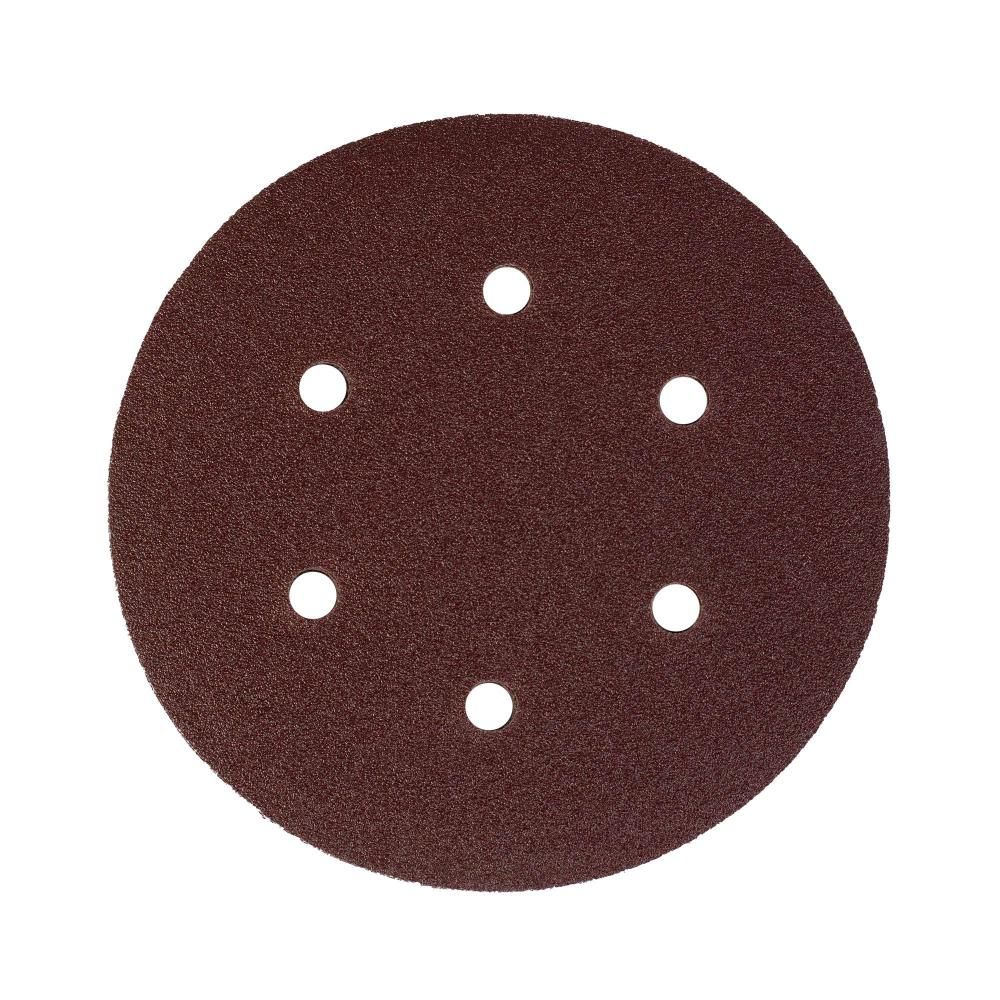 Круг шлифовальный PATRIOT на липучке / 150мм / 6 отверстий / Р120 / 5 шт / диск абразивный