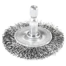 Щетка PATRIOT круглая для дрели, 50 мм НЕХ, металлическая, жесткая - изображение 3