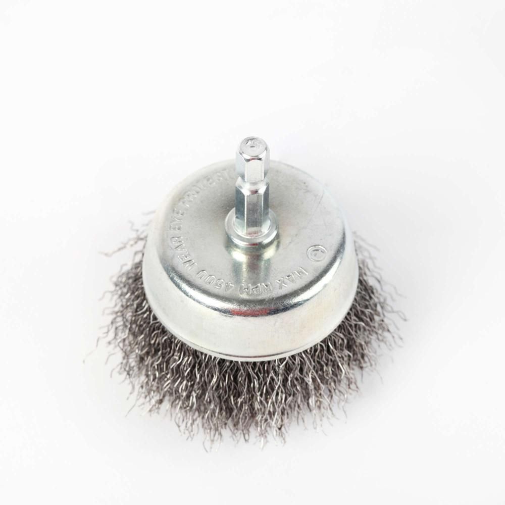 Щетка PATRIOT чашеобразная для дрели, 65 мм НЕХ, жесткая, металлическая - изображение 2