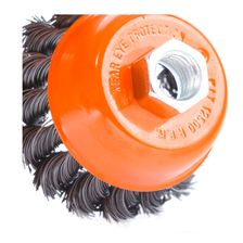 Щетка PATRIOT чашеобразная, 75мм, ХМ14, витая проволока, жесткая, металлическая - изображение 8